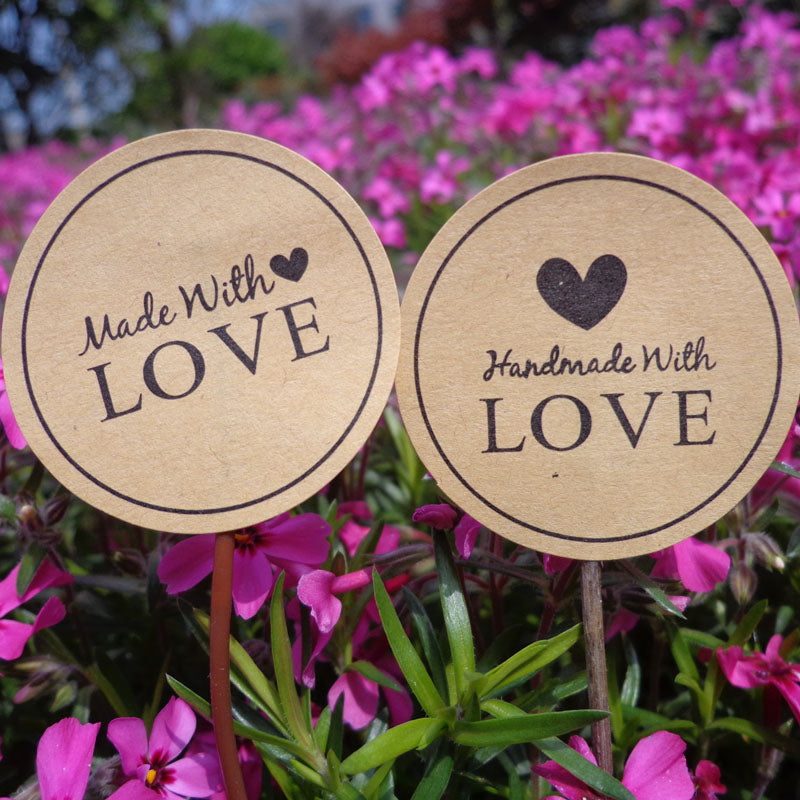 Handmade With ''Love'' Kraft Paper