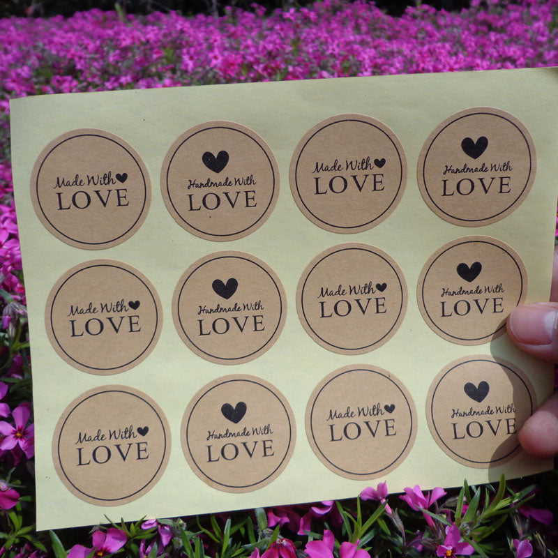 Handmade With ''Love'' Kraft Paper