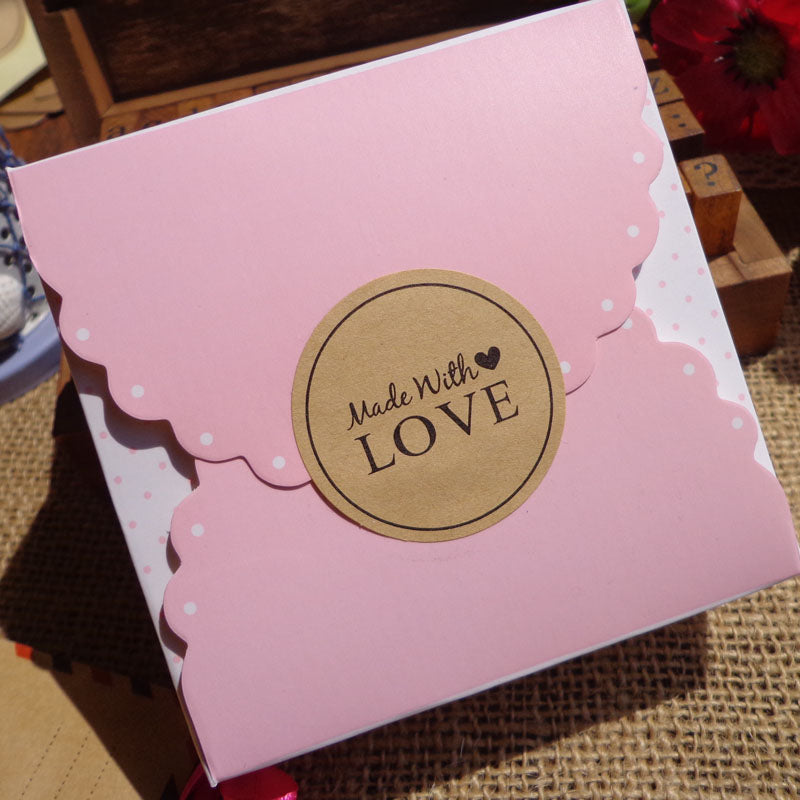 Handmade With ''Love'' Kraft Paper