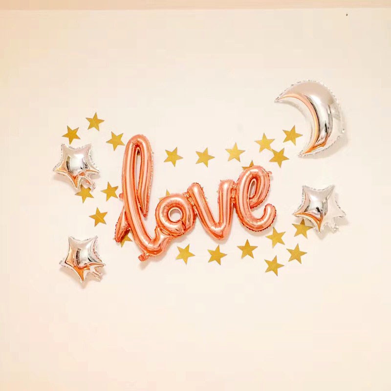 ''Love, Stars'' Party Balloons