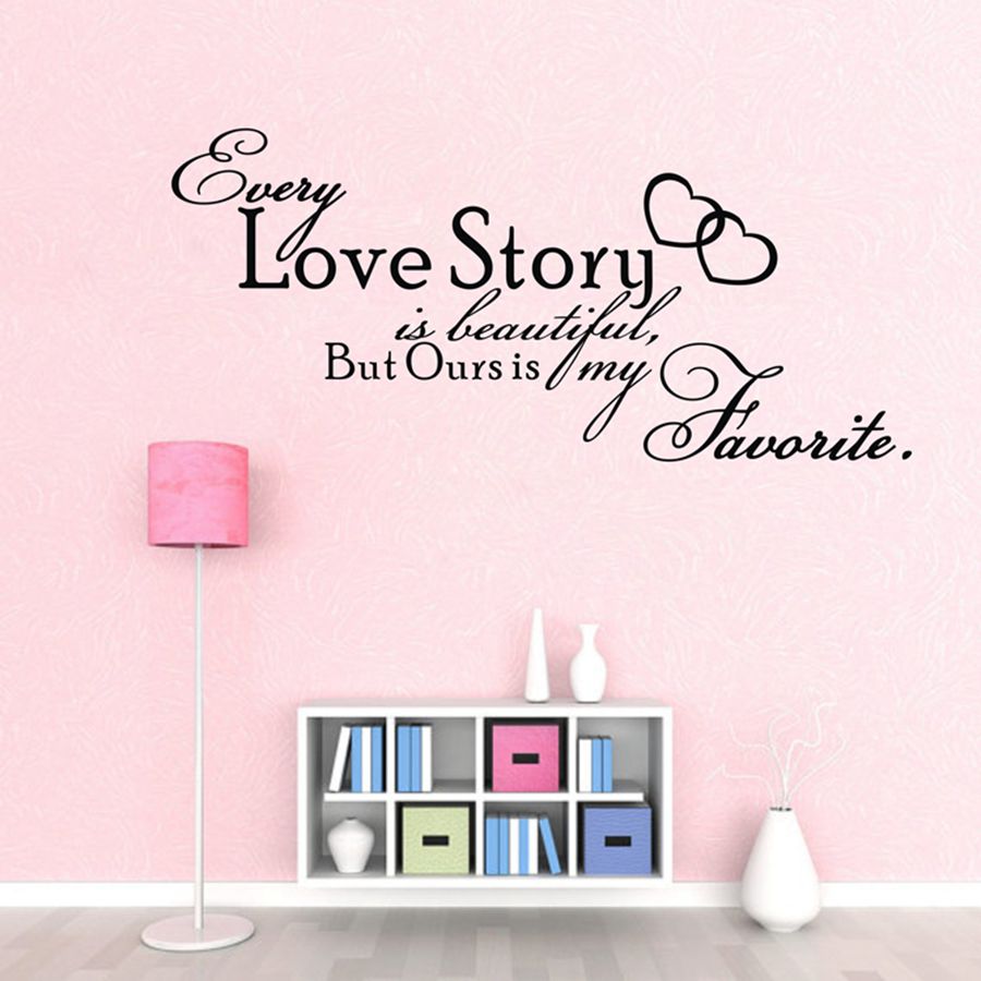 ''Every Love Story'' Quoted Wall Stickers