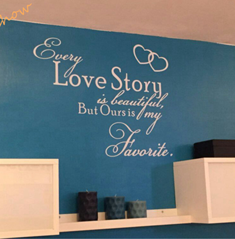 ''Every Love Story'' Quoted Wall Stickers