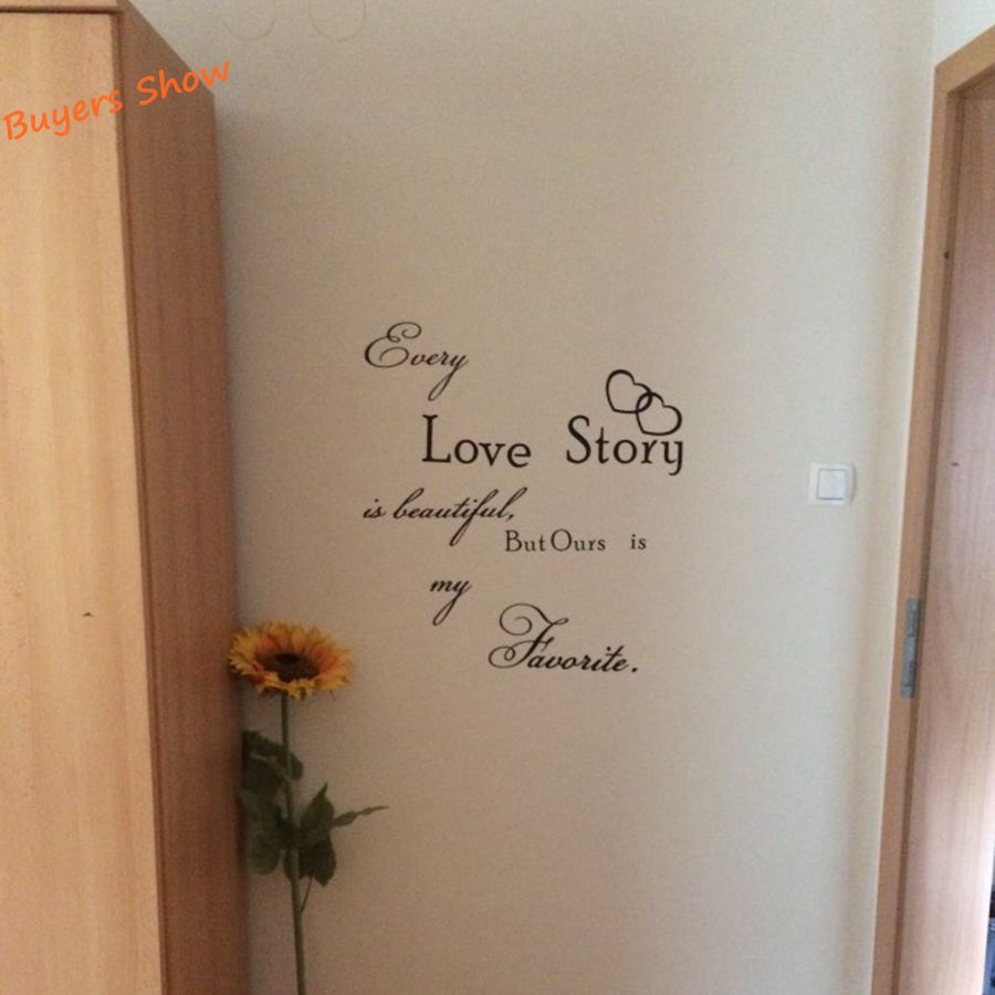 ''Every Love Story'' Quoted Wall Stickers