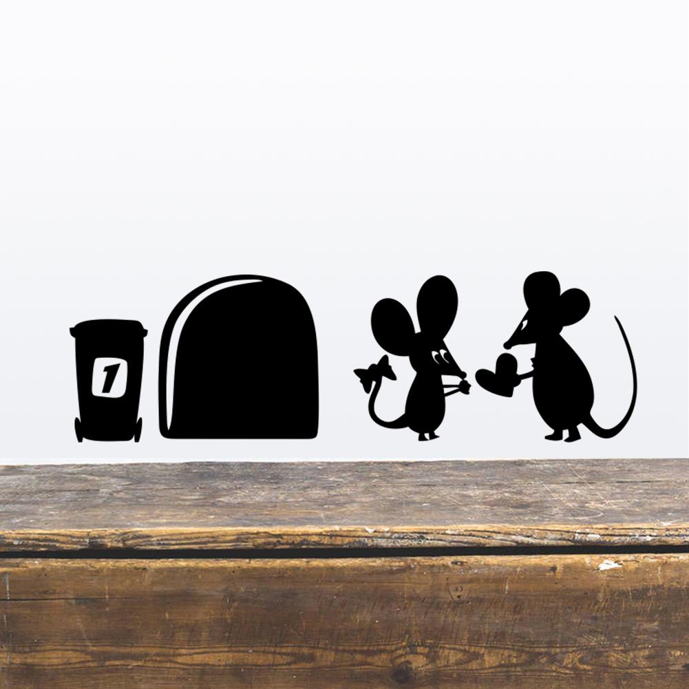''I Love You So Much'' Mouse Hole Wall Stickers