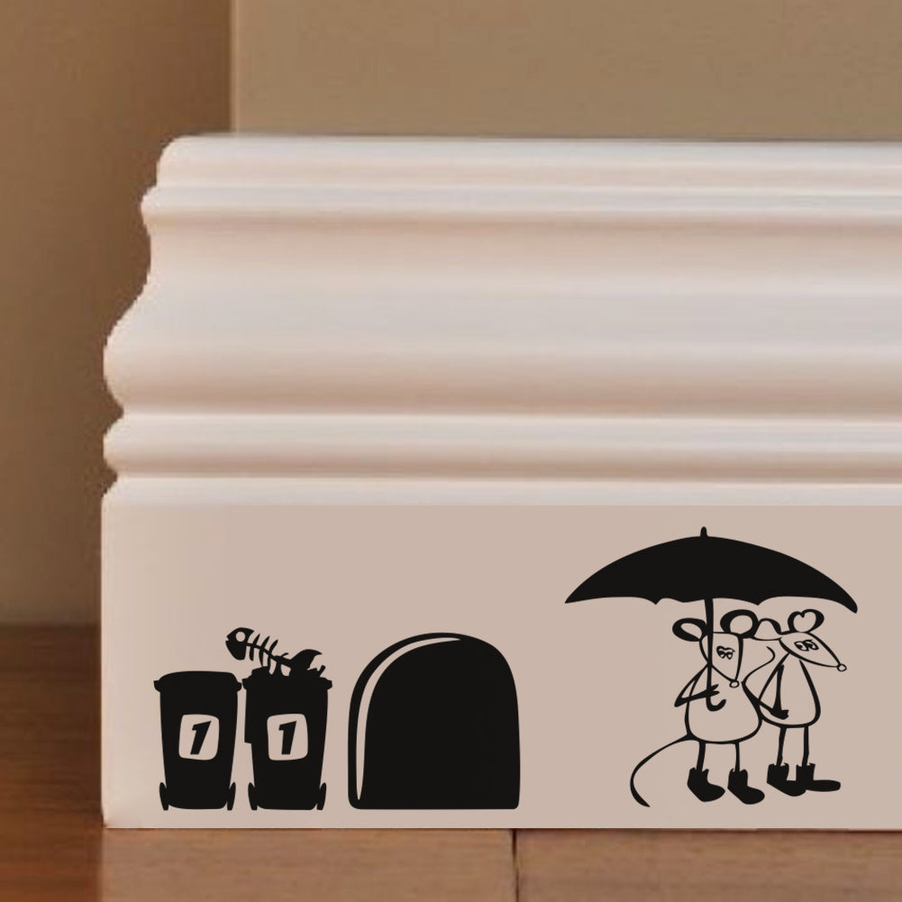 ''I Love You So Much'' Mouse Hole Wall Stickers