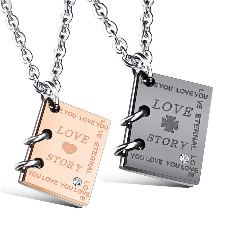"Love Story"  Book Pendant
