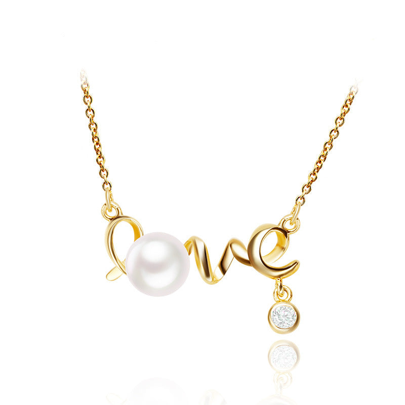 ''LOVE Letter'' Imitation Crystal Pendant