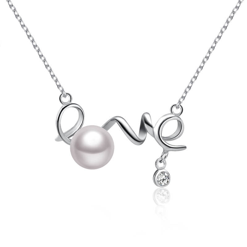 ''LOVE Letter'' Imitation Crystal Pendant