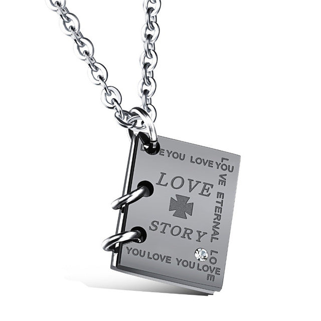 "Love Story"  Book Pendant