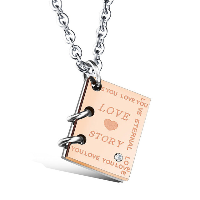 "Love Story"  Book Pendant