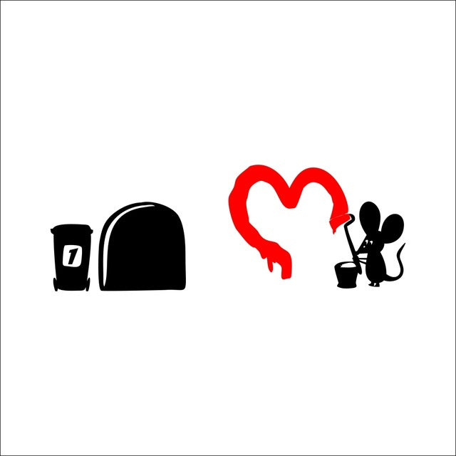 ''I Love You So Much'' Mouse Hole Wall Stickers