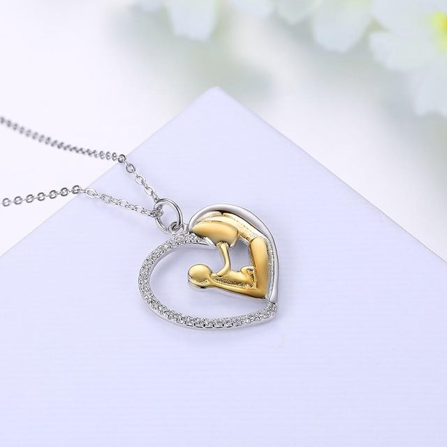 ''I Love You To the Moon and Back'' Silver Necklace