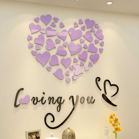 Lovely '' Hearts" Wall Sticker